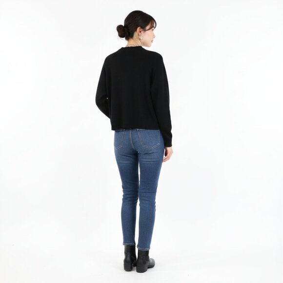 *Karen Scott Black Crew Neck Sweater - Picture 3 of 9